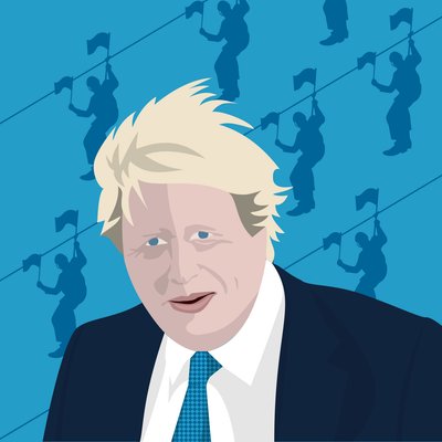 Boris Johnson und das Seilrutsche von Claire Huntley