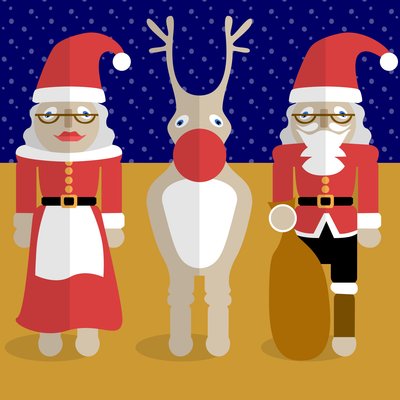 Weihnachtsfamilie von Claire Huntley