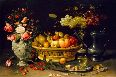 Stillleben mit Obst und Blumen, 1608-1621 von Clara Peeters