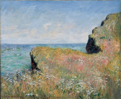 Am Rand der Klippe, Pourville, 1882 von Claude Monet
