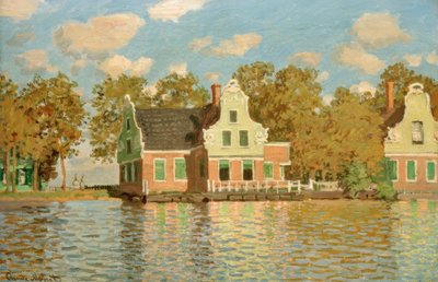 Häuser am Wasser in Zaandam von Claude Monet