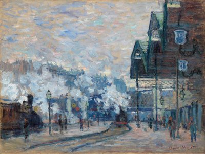 La Gare Saint-Lazare, Außenansicht, 1877 von Claude Monet