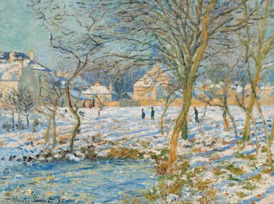 Der Teich, Schneeeffekt von Claude Monet