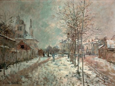 Der Boulevard de Pontoise in Argenteuil, Schnee von Claude Monet