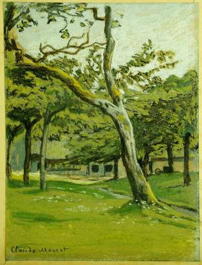 Normandie-Farm unter den Bäumen von Claude Monet