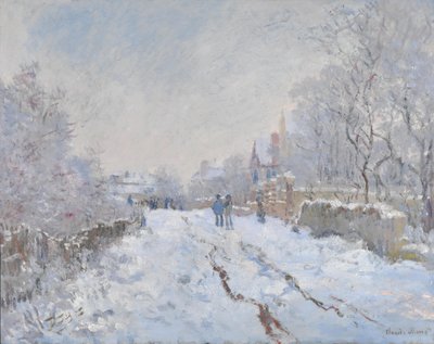 Schneeszene in Argenteuil von Claude Monet