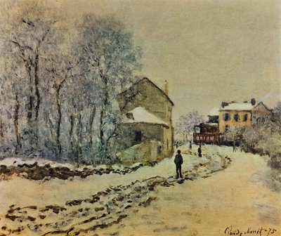 Schnee in Argenteuil von Claude Monet