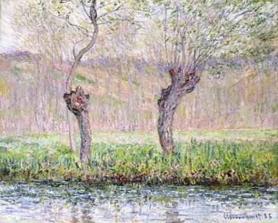 Frühling, Weiden, 1885 von Claude Monet