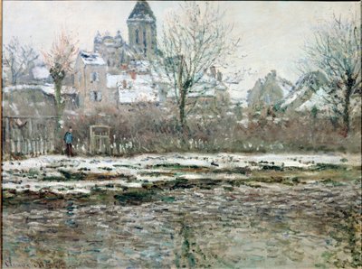 Die Kirche von Vetheuil im Schnee von Claude Monet