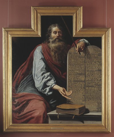 Moses mit den Gesetzestafeln von Claude Vignon