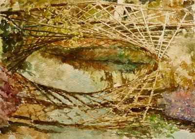 Der Eisvogel-Brücke, Herbstfarben, 2021 von Clive Wilson