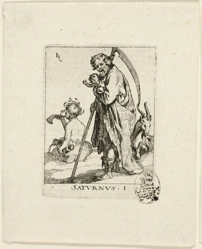 Saturnus, Platte eins aus Der VII Planeten von Conrad Meyer