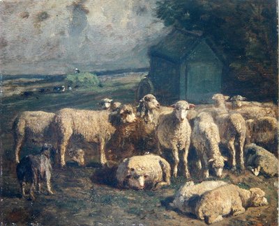 Schafherde von Constant Emile Troyon