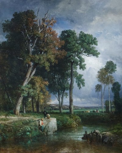 Die Fischer, um 1850 von Constant Emile Troyon
