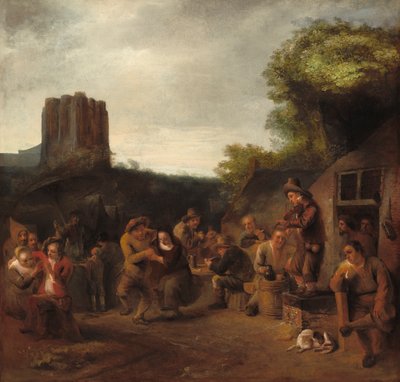 Geselligkeit in der Nähe des Gasthauses, ca. 1650 von Constantin Daniel van Renesse