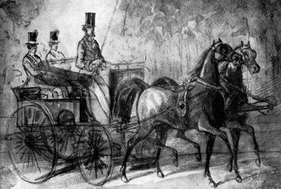 Ein Dandy beim Fahren, 19. Jahrhundert von Constantin Guys