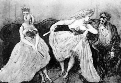Gespräch, 19. Jahrhundert, 1930 von Constantin Guys