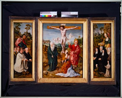 Kreuzigungstriptychon (Panel, zentral) von Cornelis Engelbrechtsen
