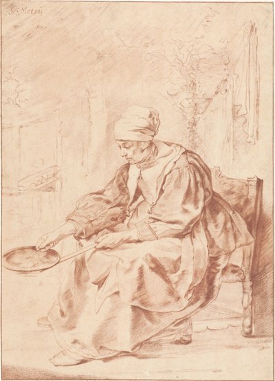 Pfannkuchenbäckerin von Cornelis Ploos van Amstel