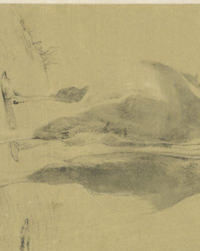 Stehende Kuh, von hinten von Cornelis Saftleven