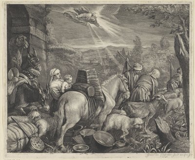 Abraham verlässt Haran von Cornelis Visscher (II)