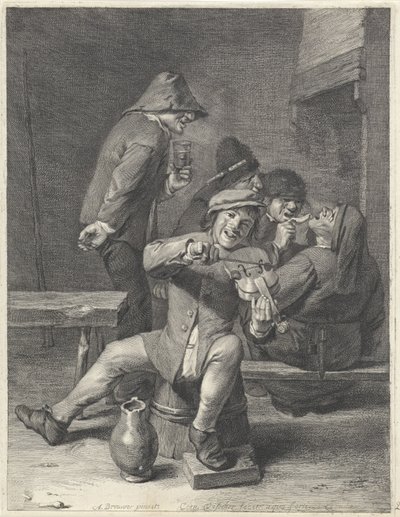 Geigenspieler / Gehör von Cornelis Visscher (II)