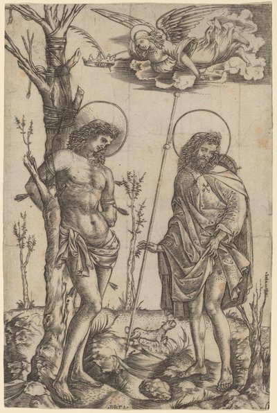 Heiliger Sebastian und Heiliger Rochus von Cristofano Robetta