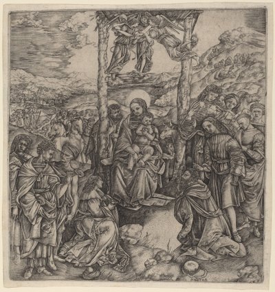 Die Anbetung der Könige von Cristofano Robetta