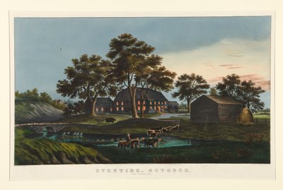 Abendzeit - Oktober / Das Dorfgasthaus von Currier and Ives