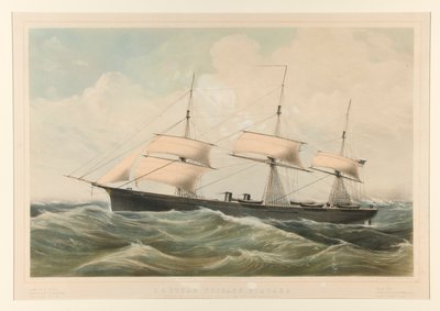 Dampffregatte der Vereinigten Staaten Niagara von Currier and Ives