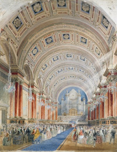 Innenperspektive, Leeds Town Hall von Cuthbert Brodrick