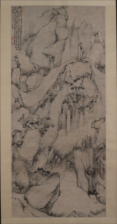Die seltsamen Kiefern des Berges Tiantai, 1687 von Dai Benxiao