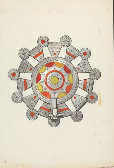 Geschnittener Zinn-Kerzenhalter von Dana Bartlett