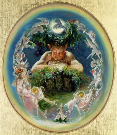 Faun und die Feen, ca. 1834 von Daniel Maclise