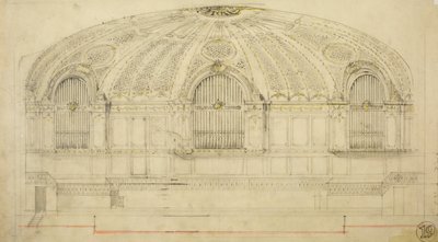 Orchestra Hall, Chicago, Illinois, Schnitt, 1904 von Daniel Burnham