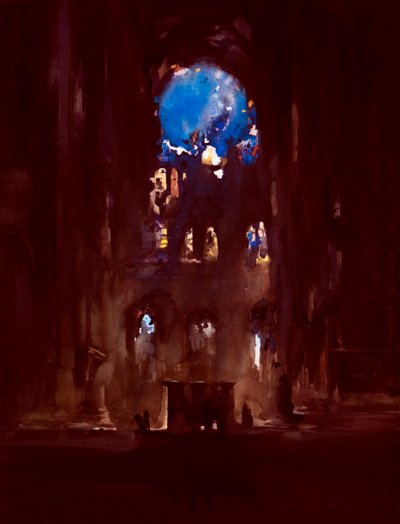 Innenraum von Notre-Dame von Daniel Cacouault
