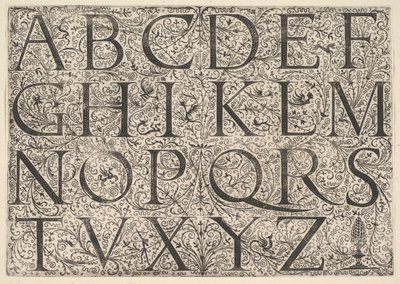 Römisches Majuskelalphabet (ca. 1520) von Daniel Hopfer