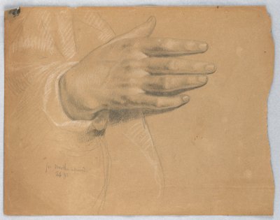 Studie der Hand für "Martha Reproved" von Daniel Huntington