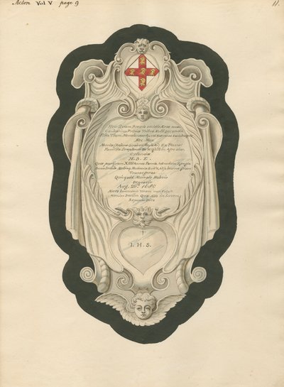 Denkmal für H.S.E. aus der Kirche von Acton von Daniel Lysons