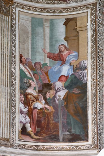Jesus predigt im Tempel von Daniele Crespi