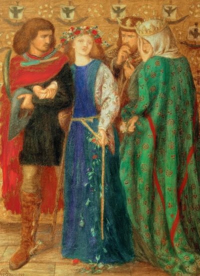 Der erste Wahnsinn der Ophelia von Dante Gabriel Charles Rossetti