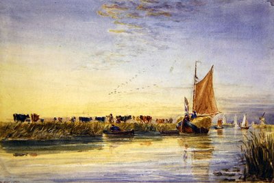 Heubarken auf der Schelde von David Cox