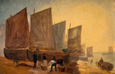 Fischerboote, Hastings, 1813 von David Cox the elder