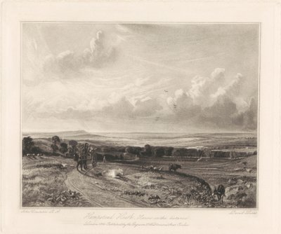 Hampstead Heath, Harrow in der Ferne von David Lucas