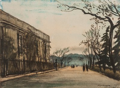 Abend auf der Alameda, Ronda von David Muirhead Bone