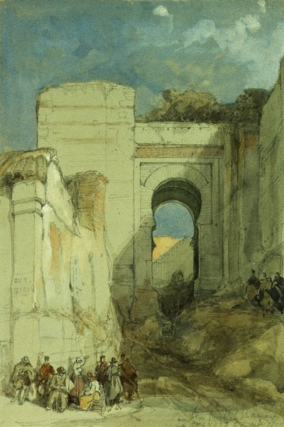 Ein altes maurisches Tor, Granada, 1883 von David Roberts