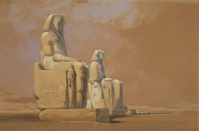 Kolossi, Theben, 1838 von David Roberts