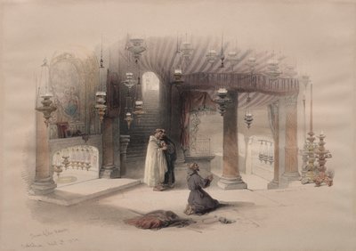 Schrein der Geburt Christi, Bethlehem, 1839 von David Roberts