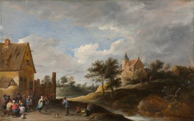 Landschaft mit tanzenden Bauern von David Teniers