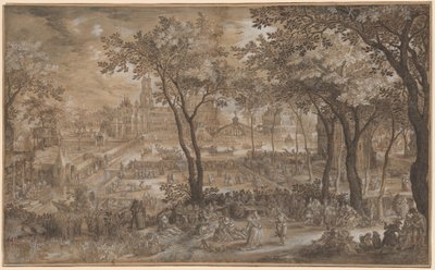 Venezianische Feier in einem Schlossgarten von David Vinckboons